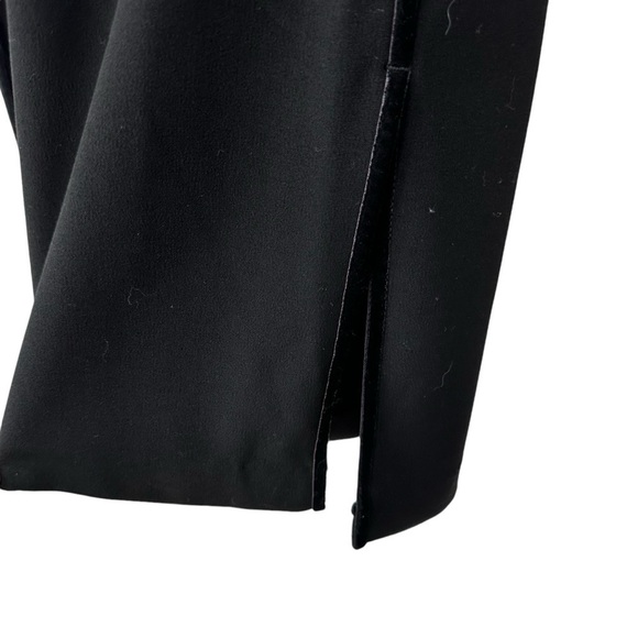 Max Studio Black Flat Front Tuxedo Pants, Velvet Side Stripe, size 8 - Picture 4 of 12